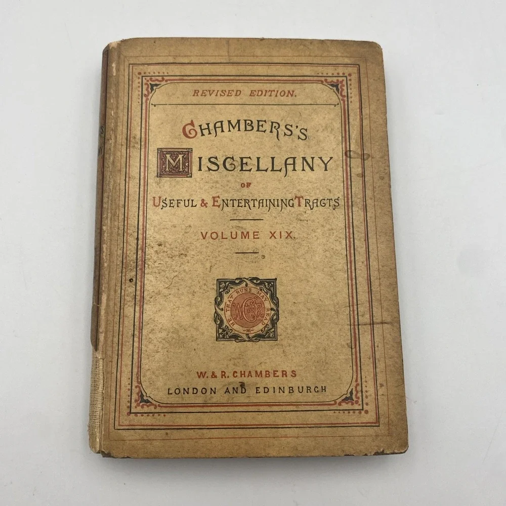 Antique‎ Chambers's Miscellany of Instructive & Entertaining Tracts Vol XIX 1872